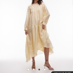 & Other Stories Cream Asymmetrical Butter Yellow Dress